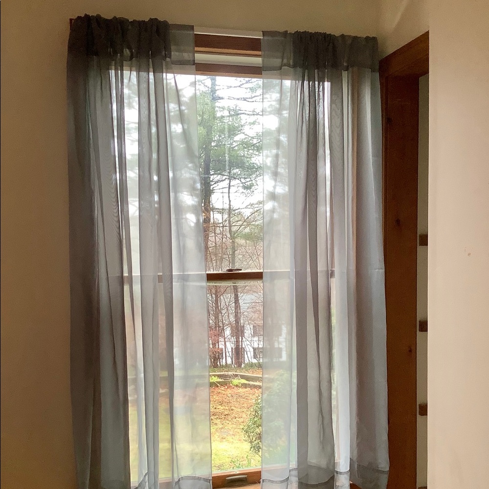 Sheer grey curtains